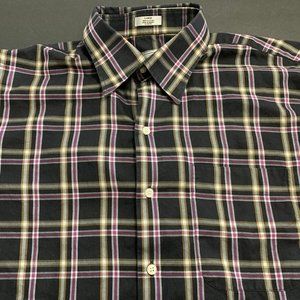 Peter Millar Plaid Button-Down Shirt Large Golf